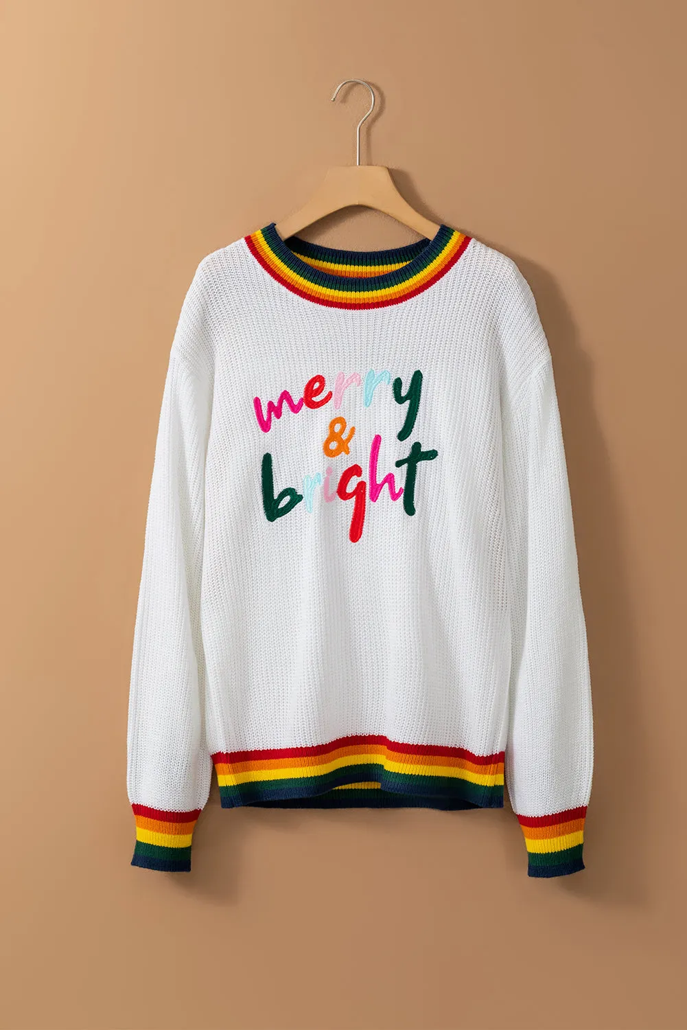 Merry & Bright Colorful Stripes Sweater